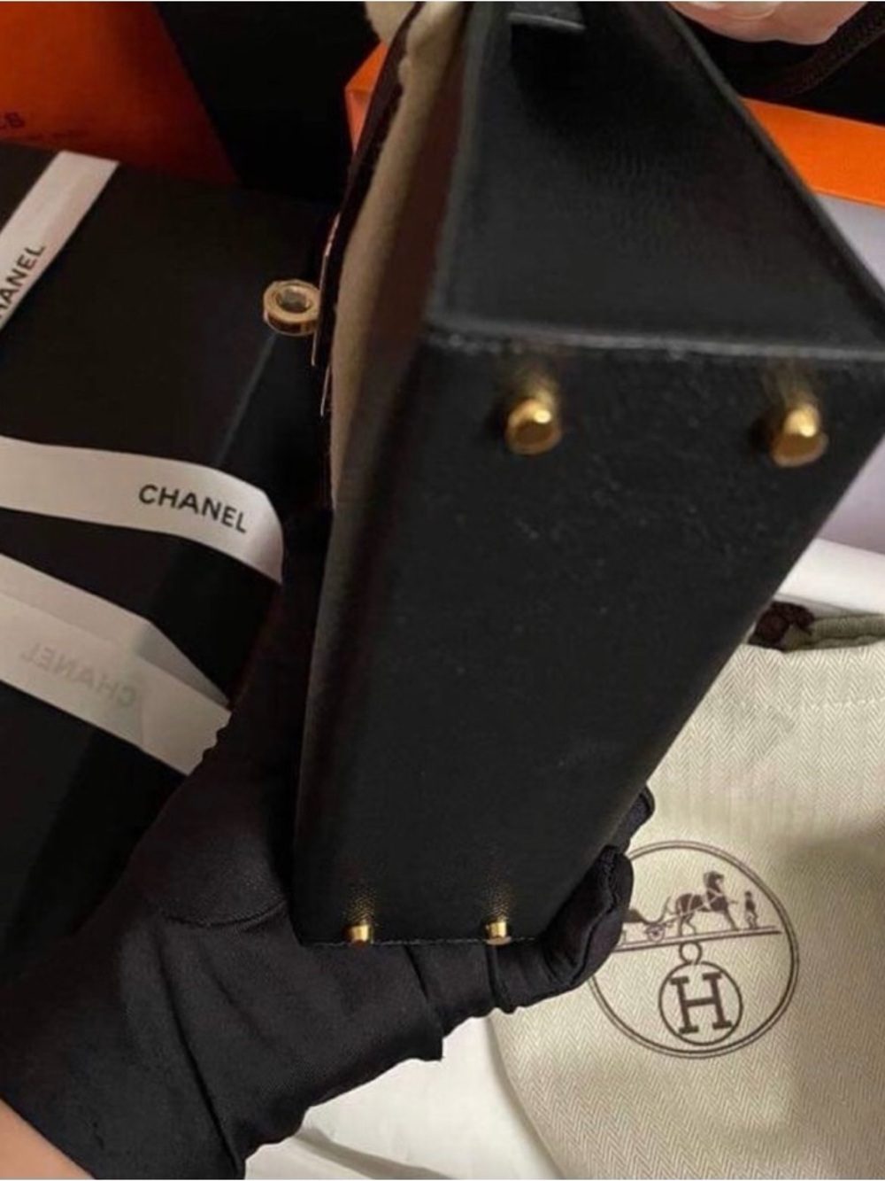 Hermes Kelly Mini Noir GHW - Picture 3 of 11